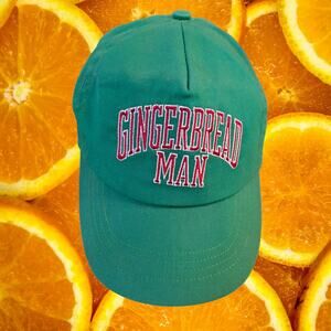 SKM Green Gingerbread‎ Man Snapback Baseball Hat Cap